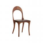 Modern Leather Upholstered Dining Room Chairs Round Back Color Optional for sale
