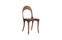 China Modern Leather Upholstered Dining Room Chairs Round Back Color Optional supplier