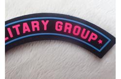 China Shoes Or Bags Rubber Logo Patches , 3D Embossed Badge Silicone Patches supplier