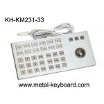 Dust - Proof Industrial Info - Kiosk Keyboard with Rugged Trackball for sale