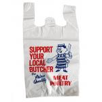 Printed Plastic  Shopping Bags With Handles , Recycled Biodegradable Shopping Bags for sale