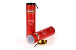 China Custom Paper Tube Packaging Cardboard Paper Tube With Metal Movable Lid And Ribbon supplier