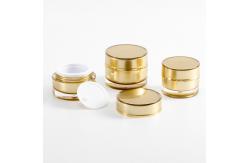 China Luxury Acrylic Skincare Double Wall Face Cream Empty Plastic Jars With Lids supplier