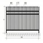 Outdoor Square Tube Tubular Metal Fence Flat 5 Feet High Galvanized With Post for sale