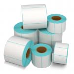 100x100mm 500pcs Blank Sticky Labels On A Roll Rectangle Thermal Barcode Sticker for sale