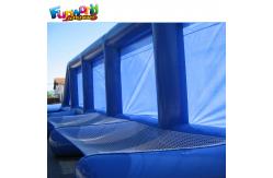 China Blue And White Inflatable Rugby Games For Kid / Inflatable Rugby Posts supplier