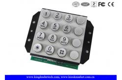 China Vending System Numeric Keypads 10 Pin With 16 Round Full Travel Keys supplier