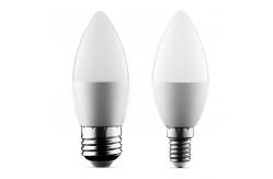 China Aluminum C37 Bright Led Candle Bulb With White Housing And Tail supplier