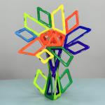 Colorful Flowers Magnetic Geometric Tiles Magnetic Building Blocks For 3 Year Olds for sale