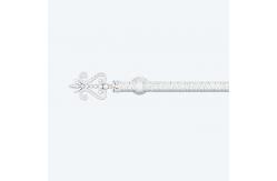 China Single And Double 28mm White Iron Curtain Rod Windows Accessories supplier