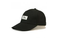 China Black 6 Panel Curved Brim Custom Baseball Caps With Plastic Buckle Hats Bsci supplier