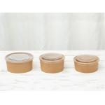 Disposable Kraft Compostable Salad Bowls With Lids 32oz for sale