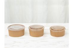 China Microwaveable PP Coating Biodegradable Salad Bowls 32OZ With Lids supplier
