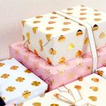 50*70CM Floral CMYK Printed Gift Wrapping Paper Non Softening Present Wrapping Paper for sale