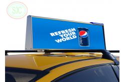 China Wireless Car LED Sign Display Panel P4 MBI5020 Module Advertising Taxi Topper Screen supplier