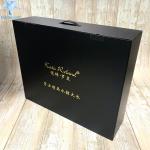 Black Debossed 450gsm CCNB Corrugated Cardboard Boxes With Handle for sale
