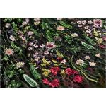 Stretch Multi Colored Floral Heavy Beaded Lace Fabric For Wedding Dress Decoration for sale