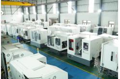China Metal Industrial Double Spindle Cnc Turning Machine FANUC Control System supplier