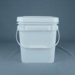 Food Safe 10 Litre Square Plastic Buckets With Handles Customized Color for sale