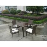 Synthetic Rattan Garden Dining Sets , Cafe Balcony Chair Set for sale
