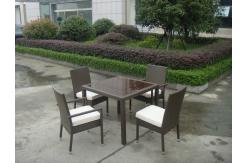 China Synthetic Rattan Garden Dining Sets , Cafe Balcony Chair Set supplier
