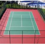 SGS Silicon PU Court Flooring Thick Elastic Outdoor Basketball Court for sale