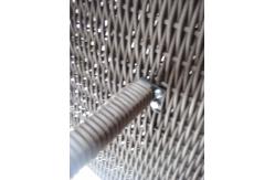 China Resin Wicker Bar Set With Cushion , Black Bar Table With Glass supplier