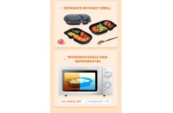 China ODM/OEM Catering Office Plastic Microwave Bento Lunch Box Disposable 2 Compartment supplier