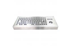 China Ip68 Desktop Industrial Metal Keyboard With Full Keys Mouse Touchball supplier