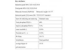 China SHMP CAS 10124-56-8 68% Sodium Hexametaphosphate Technical Grade supplier