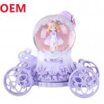 Custom Polyresin Princess Light Up Water Globe Princess Snow Globe With Musical Box for sale