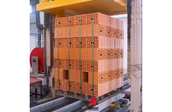 China Automatic Clay Brick Packaging Machine Belt Strapping And Packaging System supplier