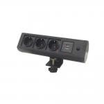 BNT Hotel office white colour clamp on desk edge socket with usb charger