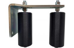 China Nylon Sliding Gate Guide Roller Bracket Hardware Fabrication supplier