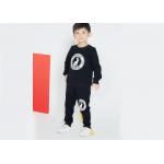 Black Kids Boys Clothes Boys Crew Neck Sweater And Long Pant Big Rubber Printing for sale