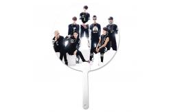 China Customized 0.6mm PET 16X17CM 3D Lenticular Hand Fans supplier