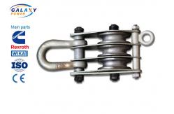 China Alternative Steel Wire Rope Pulley Block , Stringing Iron Rope Pulley Block supplier