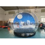 Customized Backdrop Inflatable Giant Snow Globe Christmas Inflatable Human Size Snow Globe With Air Blower for sale