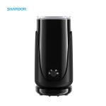Glossy Matte Black Espresso Milk Frother Detachable Base Precise Temperature Control 65°C for sale