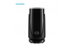 China Glossy Matte Black Espresso Milk Frother Detachable Base Precise Temperature Control 65°C supplier