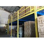 Q235B Cold Steel Warehouse Storage Mezzanine Floor Racking System Yellow Color for sale