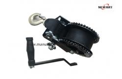 China Mechanical Drum 1600LBS Two Way Hand Winch supplier