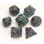 Polyhedron Black Metal DND Dice Sturdy Nontoxic High Temperature for sale