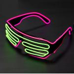 Light Up Shutter LED Glasses Neon El Wire Luminous Flashing Portable for sale