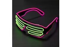 China Light Up Shutter LED Glasses Neon El Wire Luminous Flashing Portable supplier