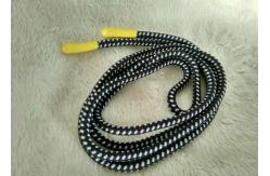 China Handmade Shiny Silicone Ending Rubber Zipper Puller With 3mm Polyester String supplier