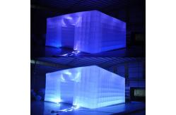 China LED Light Inflatable Advertising Balloons Inflatable Air Cube Tent For Rental supplier