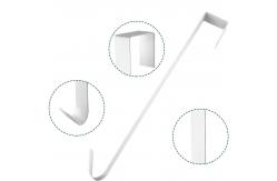 China Metal Single Hook Black White Wreath Hanger For Front Door supplier