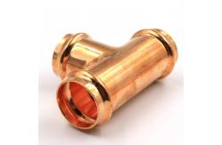 China DN20 Connection Threaded Copper Nickel Equal Tee For Water Pipe Industry supplier