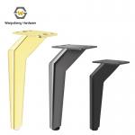 Stable and Solid Black Chrome Metal Sofa Cabinet Legs Matte Finish Furniture Accessories for sale